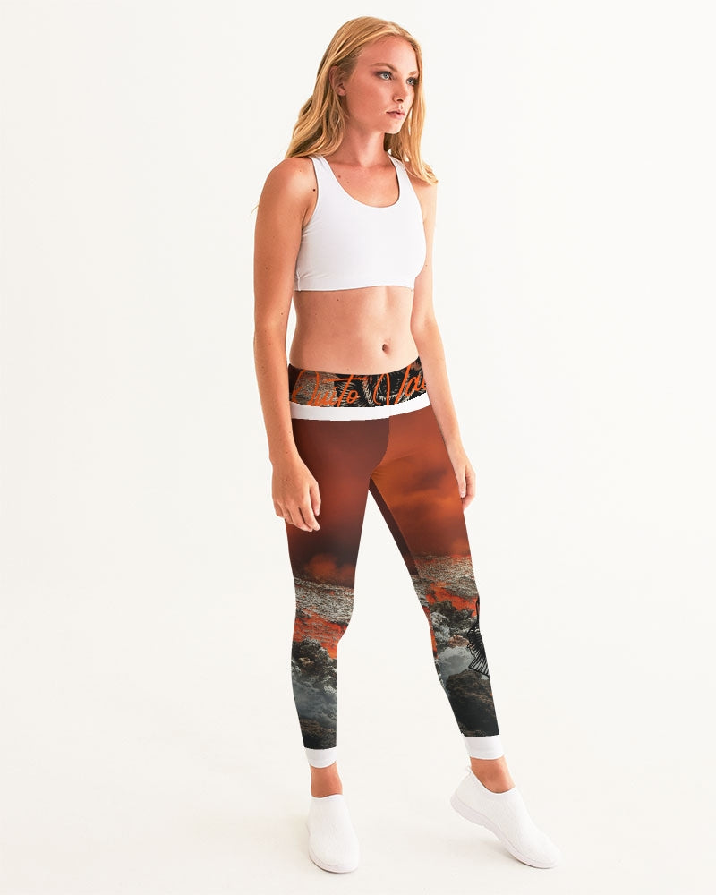 QuitoValantio!"Mandarin lava collection" Women's Yoga Pants