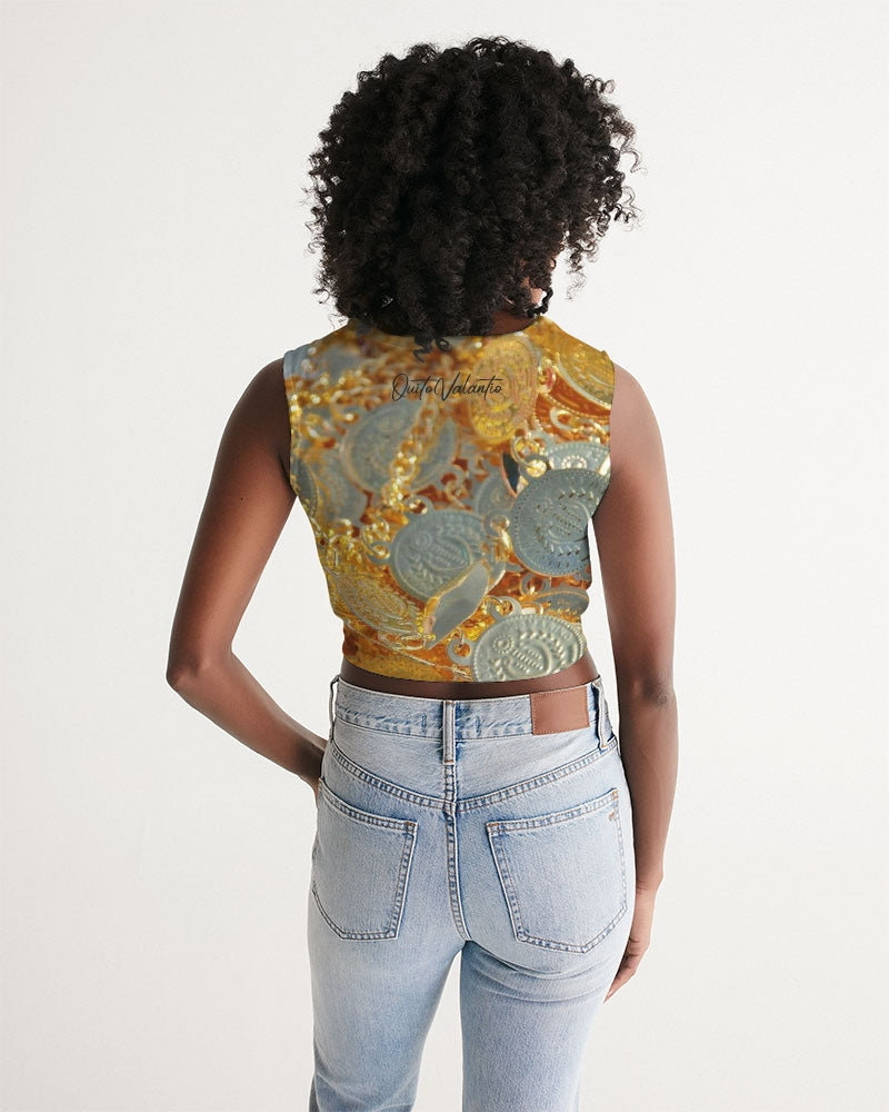QuitoValantio!"coins"collection. Women's Twist-Front Tank