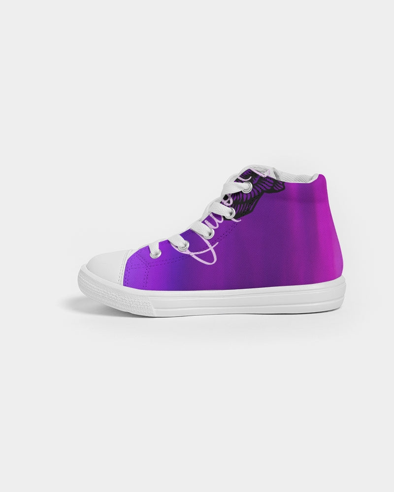 QuitoValantio!"Purple breeze's" Kids Hightop Canvas Shoe
