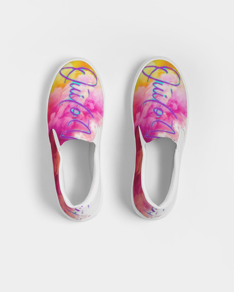 Quito Valantio!"Drip":Edition. Men's Slip-On Canvas Shoe