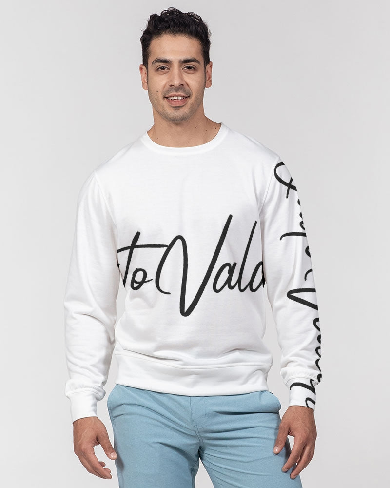 QuitoValantio!"Universal".Edition. Men's Classic French Terry Crewneck Pullover
