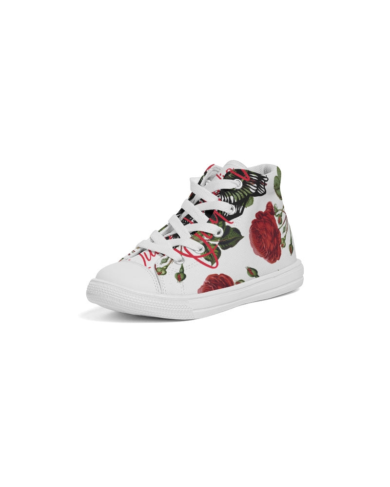 Quito Valantio!"Rose Amor"edition. Kids Hightop Canvas Shoe