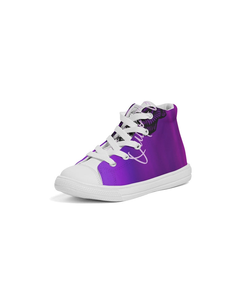 QuitoValantio!"Purple breeze's" Kids Hightop Canvas Shoe