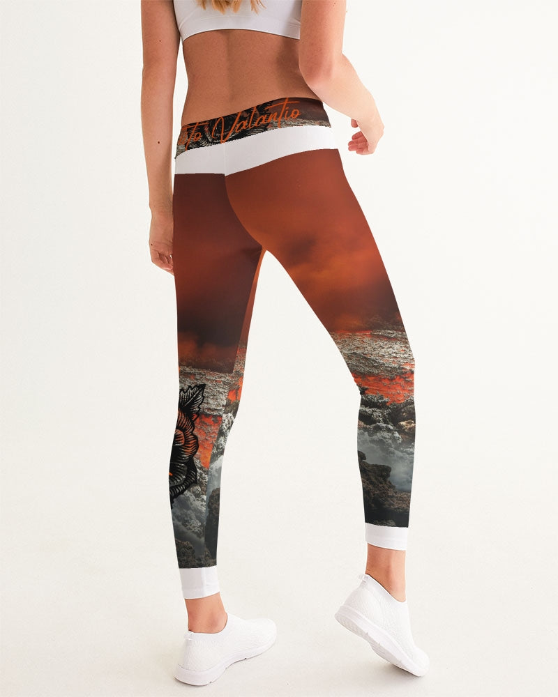 QuitoValantio!"Mandarin lava collection" Women's Yoga Pants
