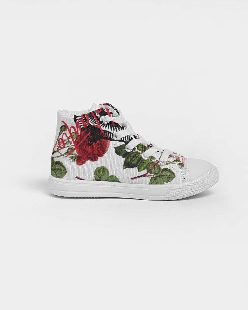 Quito Valantio!"Rose Amor"edition. Kids Hightop Canvas Shoe