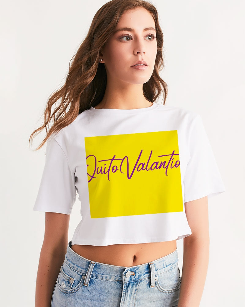 QuitoValantio!"A Taste of L.A." Women's Cropped Tee