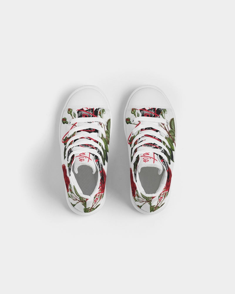 Quito Valantio!"Rose Amor"edition. Kids Hightop Canvas Shoe