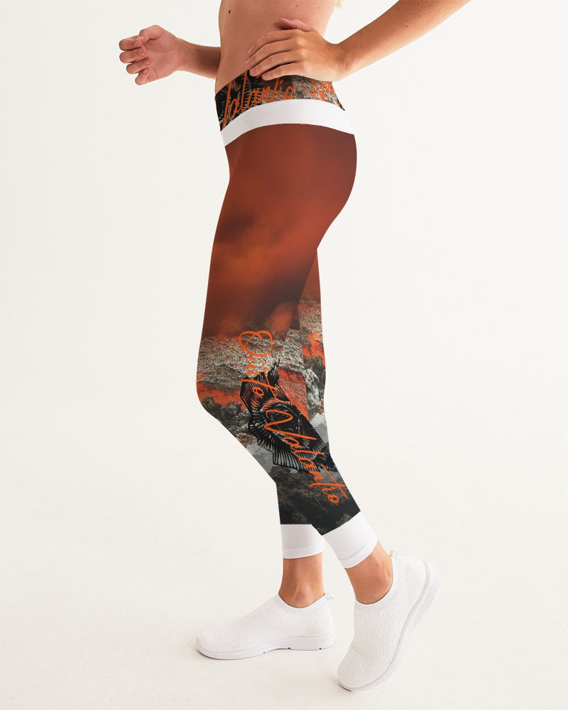 QuitoValantio!"Mandarin lava collection" Women's Yoga Pants