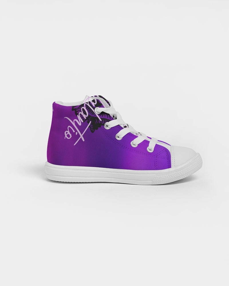 QuitoValantio!"Purple breeze's" Kids Hightop Canvas Shoe