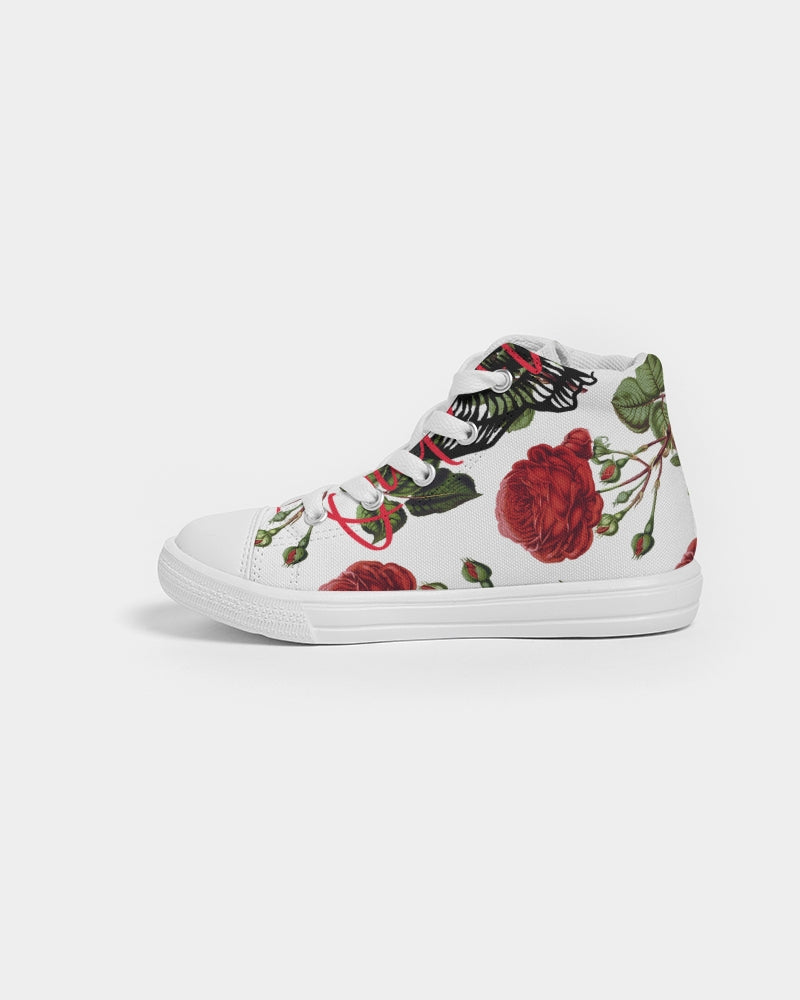 Quito Valantio!"Rose Amor"edition. Kids Hightop Canvas Shoe
