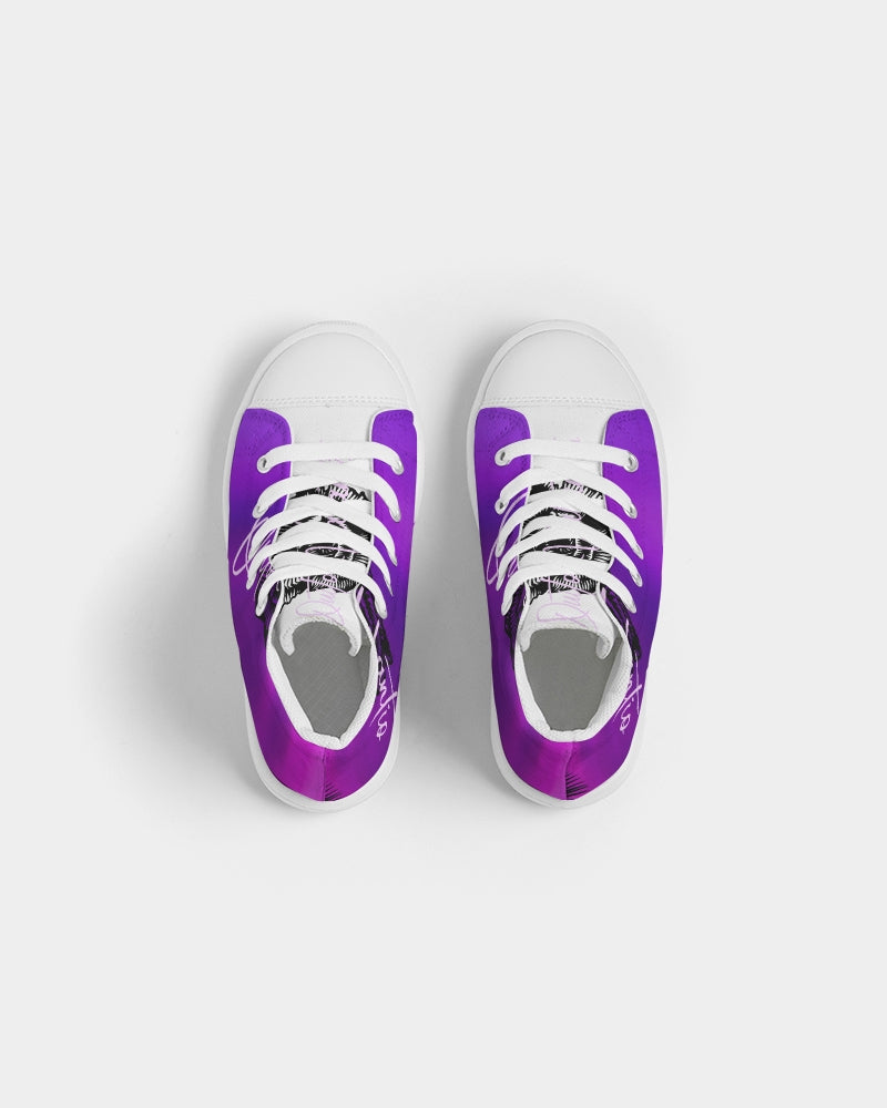 QuitoValantio!"Purple breeze's" Kids Hightop Canvas Shoe