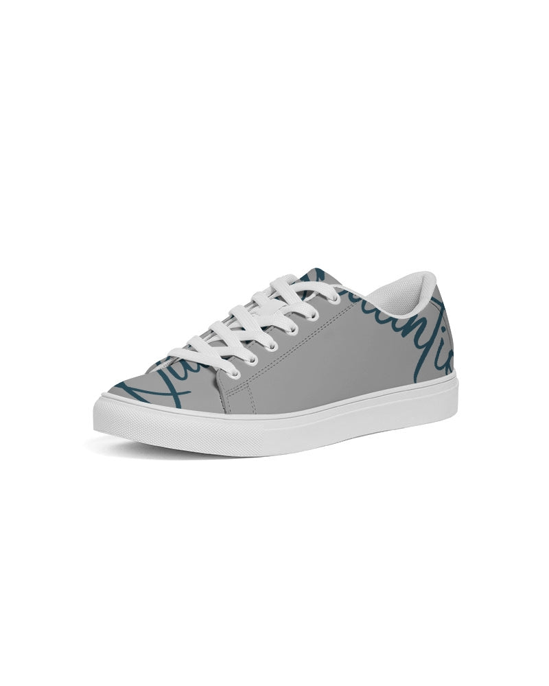 QuitoValantio!"Grey Sasha"edition Men's Faux-Leather Sneaker