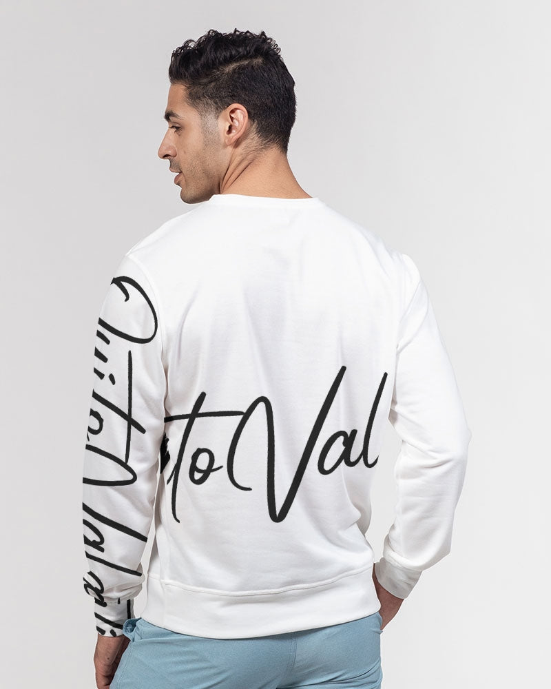 QuitoValantio!"Universal".Edition. Men's Classic French Terry Crewneck Pullover