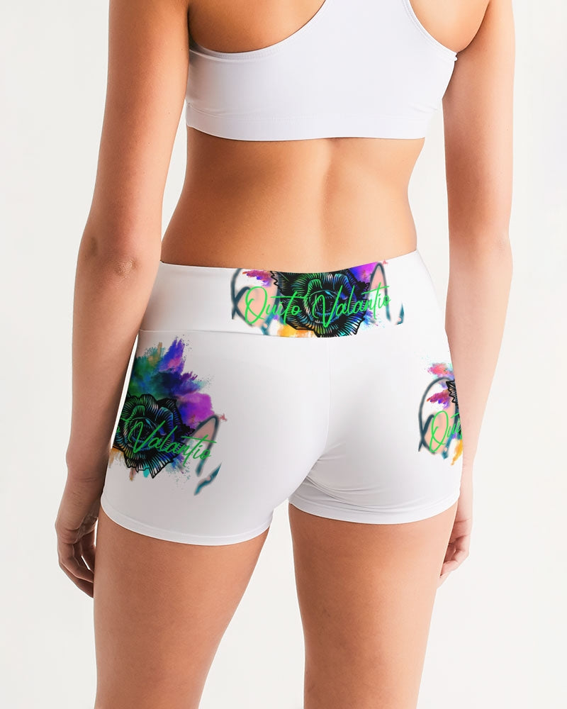 Quito Valantio!"Splash!Collections. Women's Mid-Rise Yoga Shorts