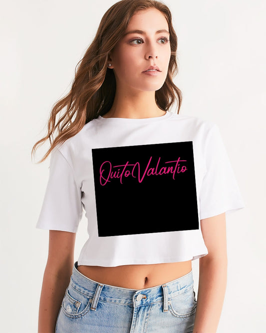 QuitoValantio! "Taste of pinc reign."edition. Women's Cropped Tee