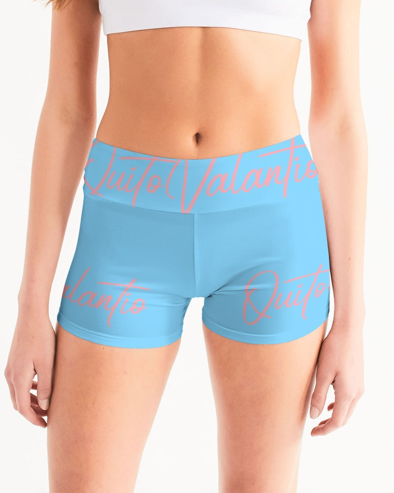 Quito Valantio!"soft tones "collection. Women's Mid-Rise Yoga Shorts