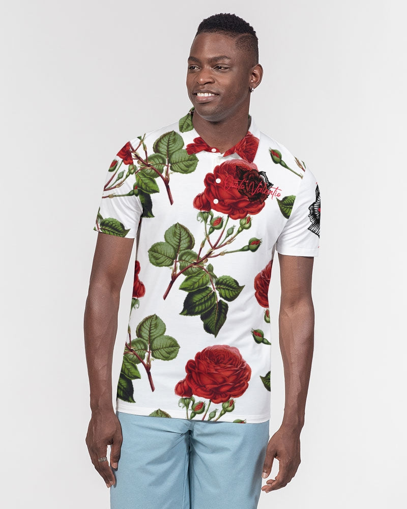 Quito Valantio!"Rose Amor"edition. Men's Slim Fit Short Sleeve Polo