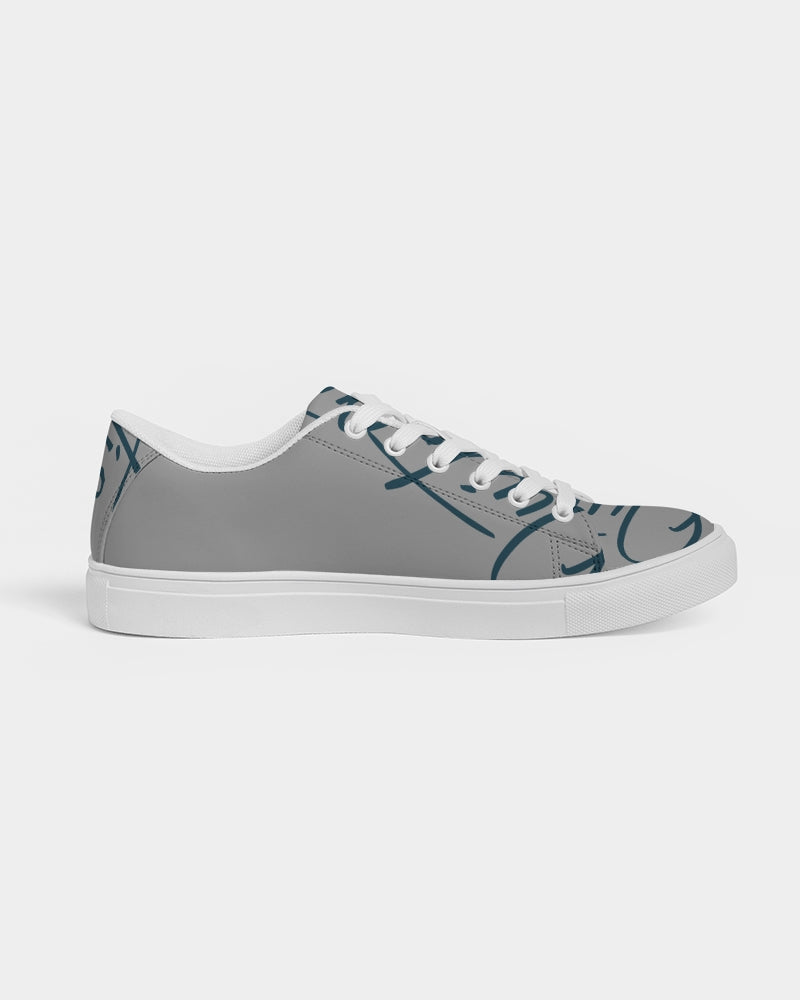 QuitoValantio!"Grey Sasha"edition Men's Faux-Leather Sneaker