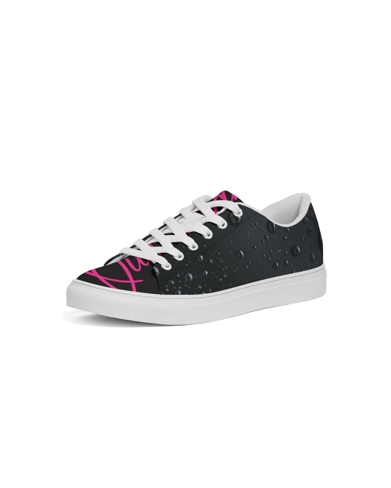 QuitoValantio! "Taste of pinc reign."edition. Women's Faux-Leather Sneaker