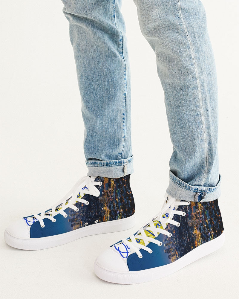 QuitoValantio!A taste of Los Angeles. Men's Hightop Canvas Shoe