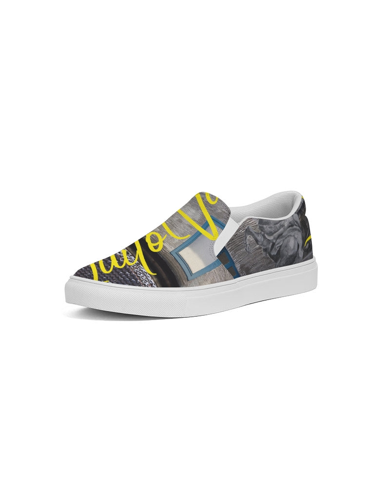 Quito Valantio"Art Collection" Men's Slip-On Canvas Shoe