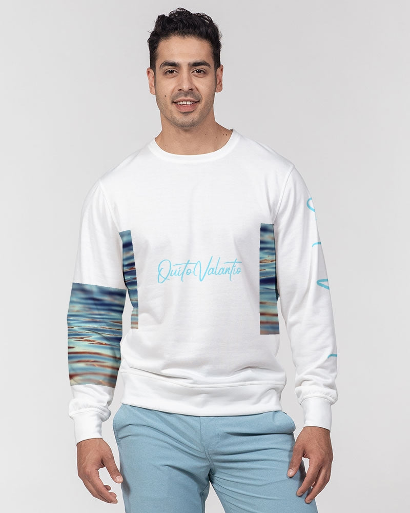 Quito Valantio!"Splash" Collection Men's Classic French Terry Crewneck Pullover