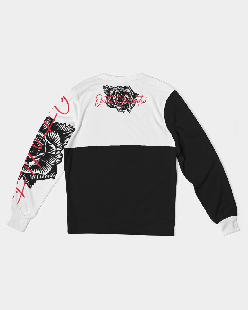 QuitoValantio!Blac rose edition. Men's Classic French Terry Crewneck Pullover