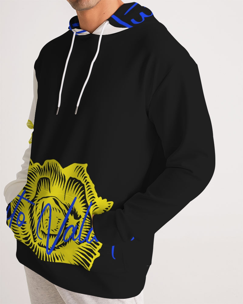 QuitoValantio!Blac rose blue n yellow Men's Hoodie