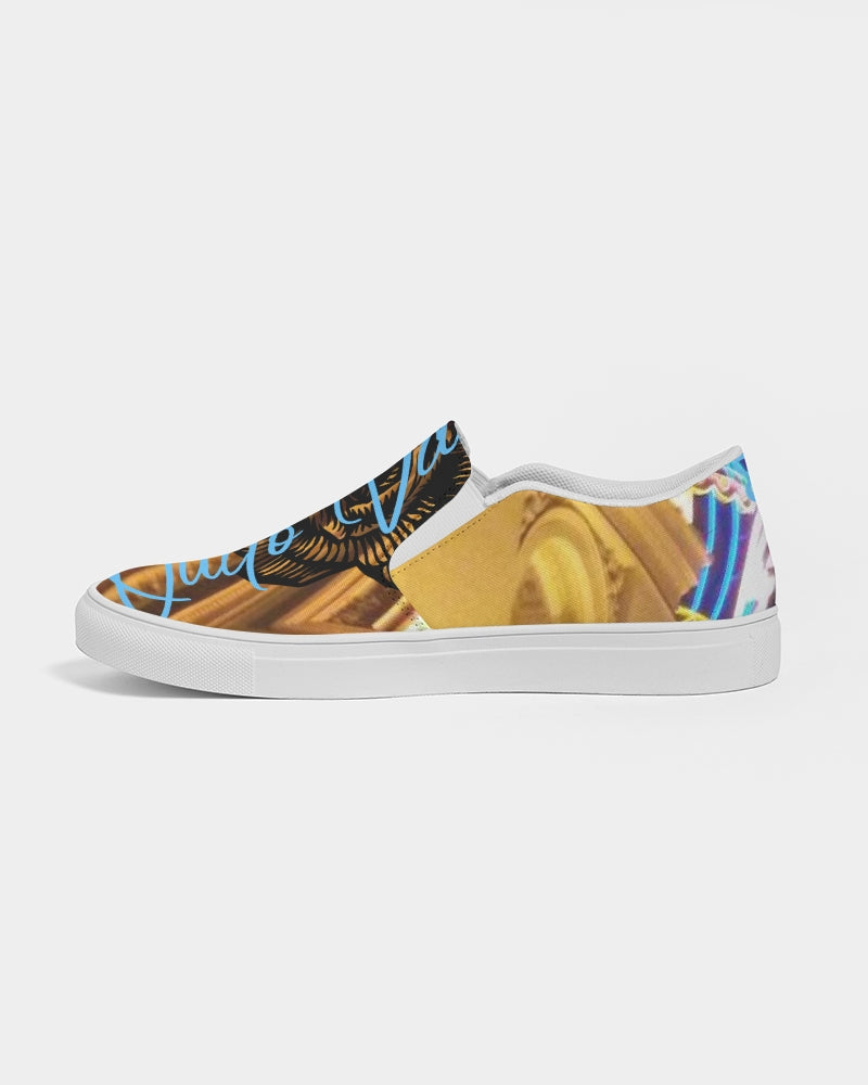 QuitoValantio!Taste of Vegas collection. Men's Slip-On Canvas Shoe