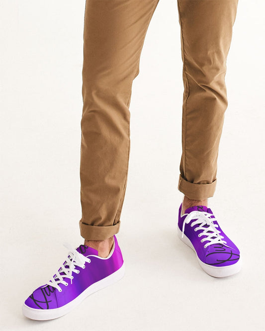 QuitoValantio!"Purple breeze's" Men's Faux-Leather Sneaker