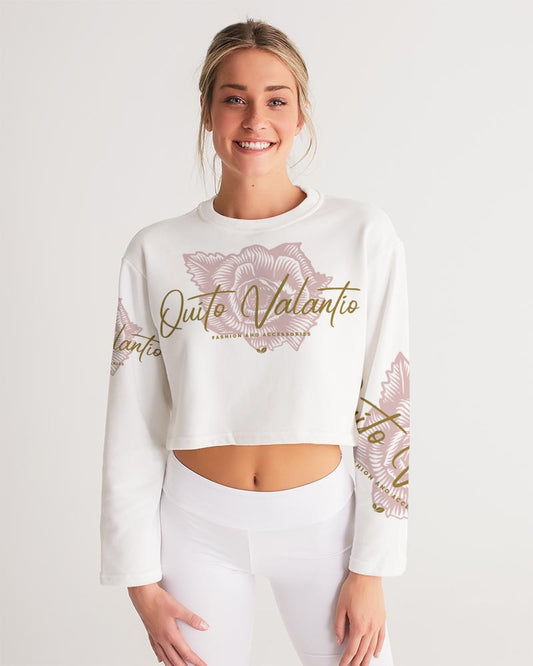 Quito Valantio! Florence nites. Women's Cropped Sweatshirt