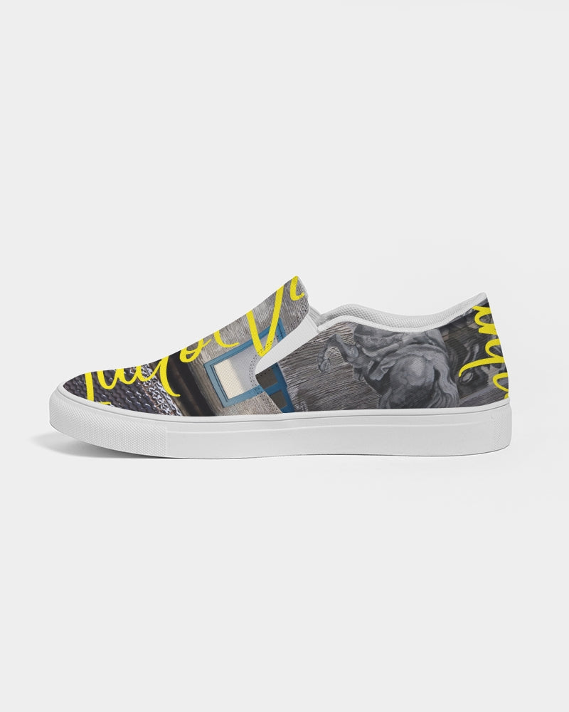 Quito Valantio"Art Collection" Men's Slip-On Canvas Shoe