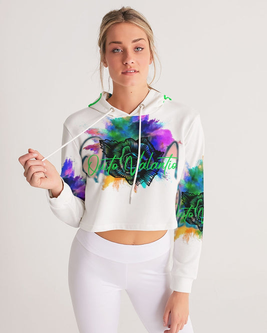 Quito Valantio!"Splash!Collections. Women's Cropped Hoodie