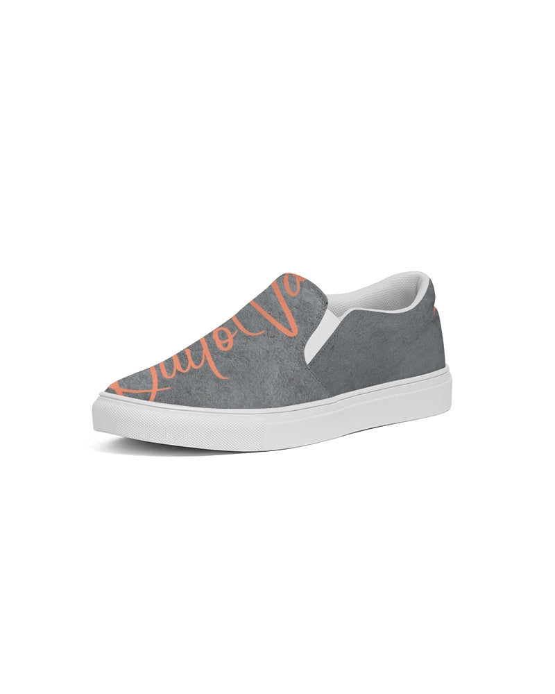 QuitoValantio!"Taste of Grey" Men's Slip-On Canvas Shoe