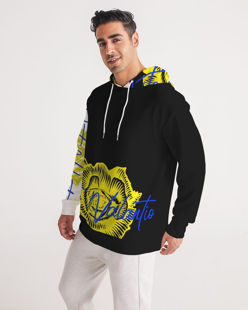 QuitoValantio!Blac rose blue n yellow Men's Hoodie