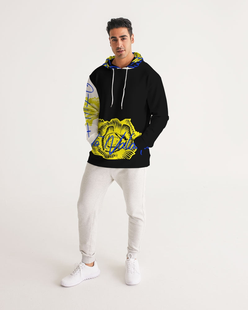 QuitoValantio!Blac rose blue n yellow Men's Hoodie