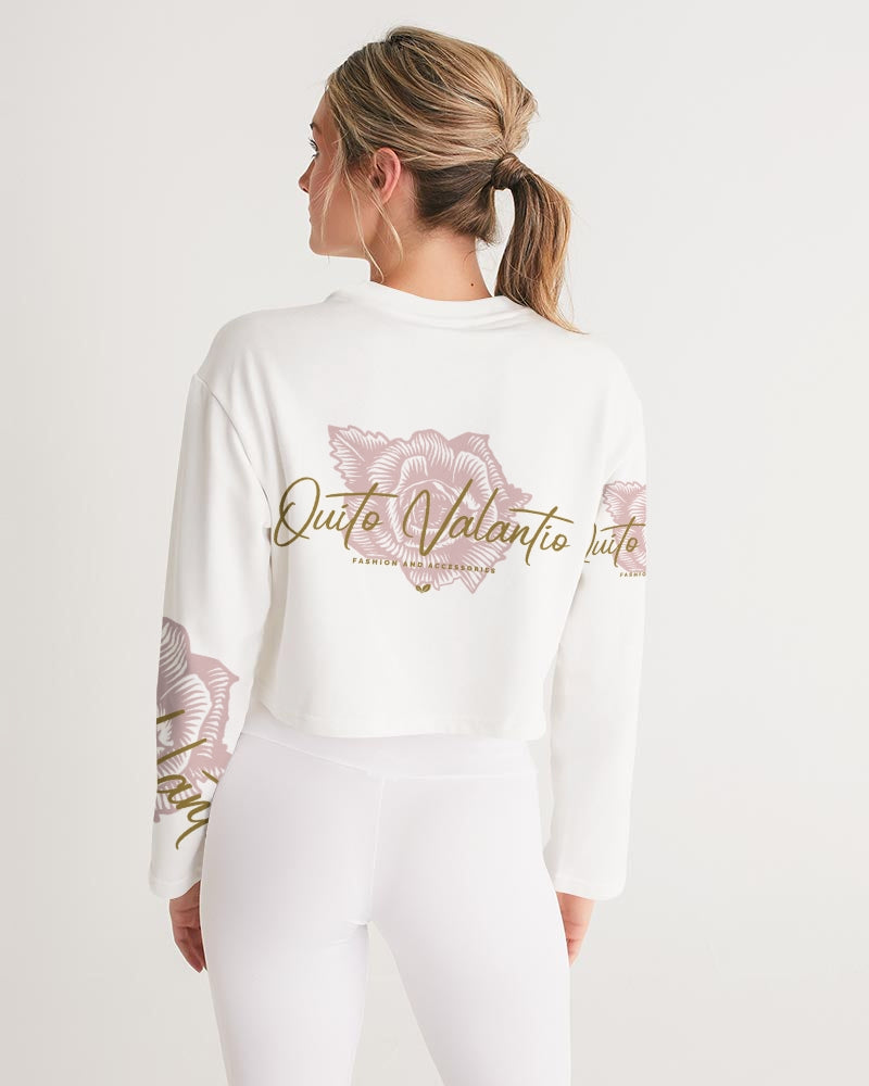 Quito Valantio! Florence nites. Women's Cropped Sweatshirt