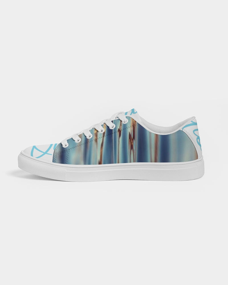 Quito Valantio!"Splash" Collection Men's Faux-Leather Sneaker