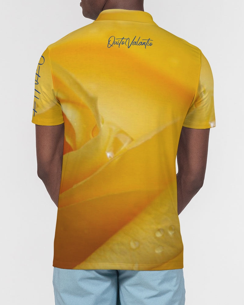 QuitoValantio!"Yellow rose deluxe" Men's Slim Fit Short Sleeve Polo