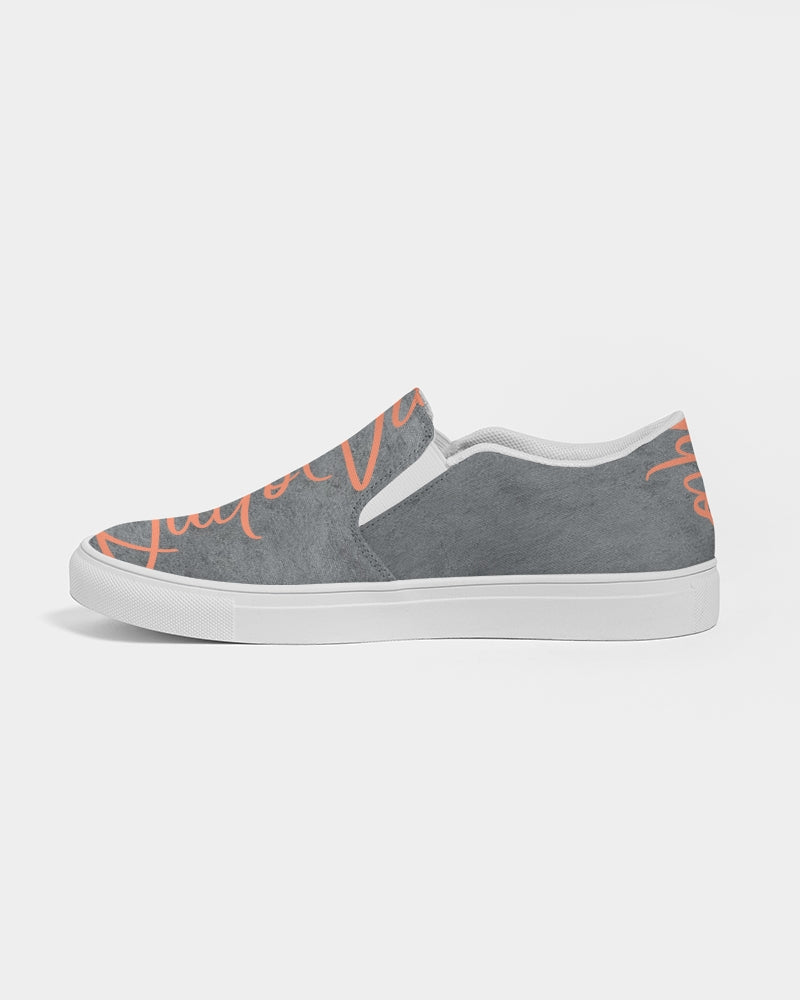 QuitoValantio!"Taste of Grey" Men's Slip-On Canvas Shoe