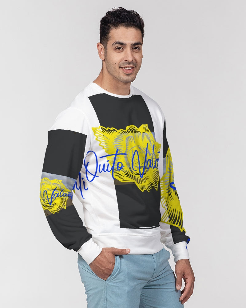 Quito Valantio"sunny delite Collection" Men's Classic French Terry Crewneck Pullover