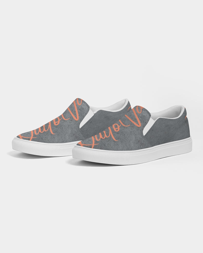 QuitoValantio!"Taste of Grey" Men's Slip-On Canvas Shoe