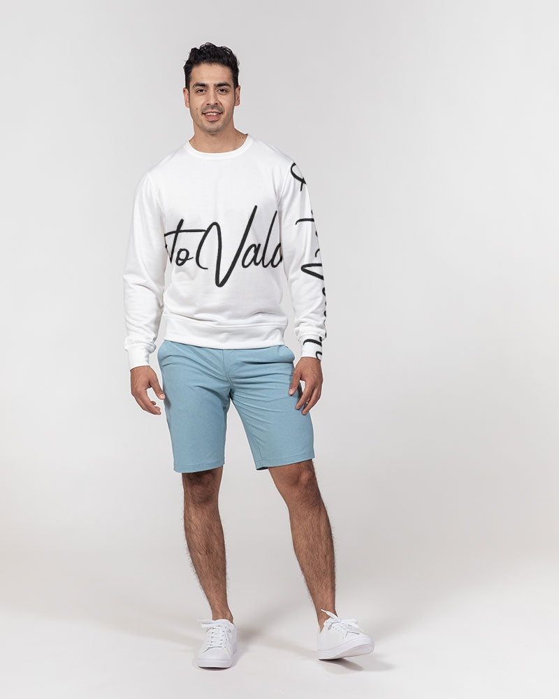 QuitoValantio!"Universal".Edition. Men's Classic French Terry Crewneck Pullover