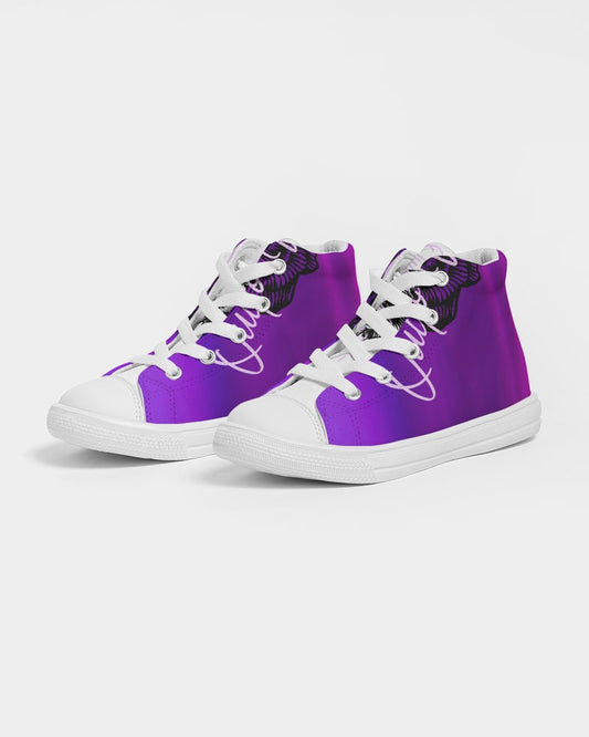 QuitoValantio!"Purple breeze's" Kids Hightop Canvas Shoe