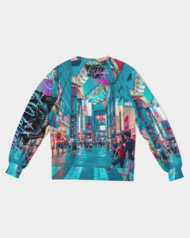 QuitoValantio!A Taste of Tokyo traffic. Men's Classic French Terry Crewneck Pullover