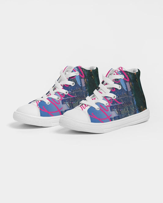 Quito Valantio "Taste of Singapore" Kids Hightop Canvas Shoe