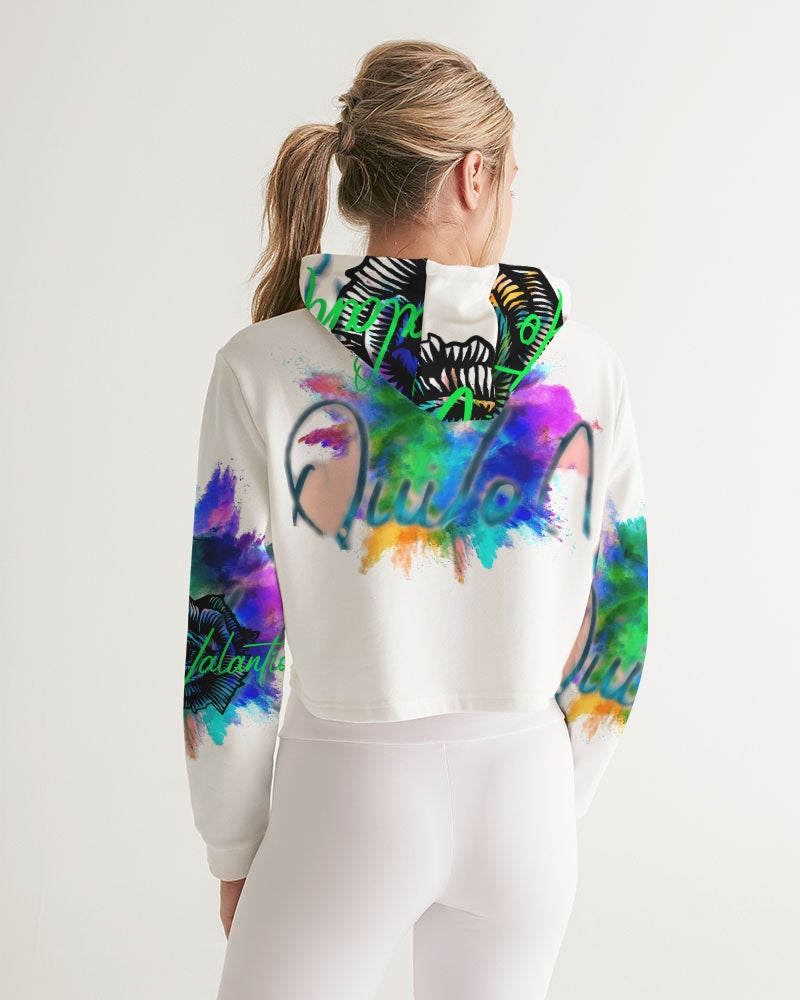 Quito Valantio!"Splash!Collections. Women's Cropped Hoodie