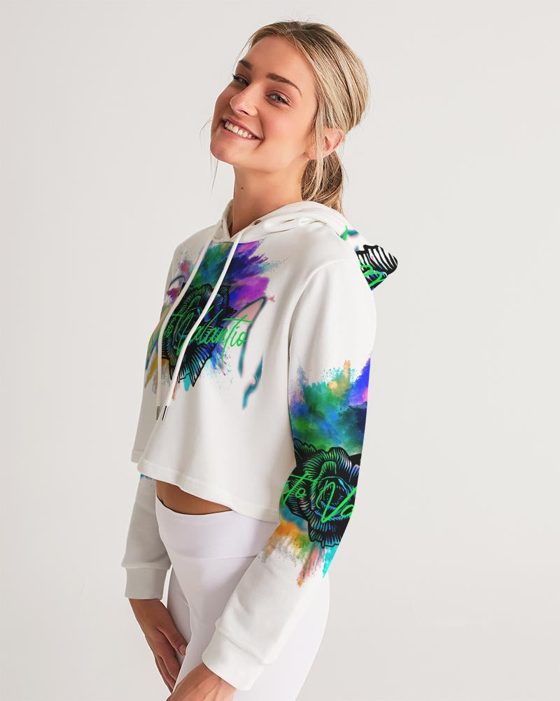 Quito Valantio!"Splash!Collections. Women's Cropped Hoodie