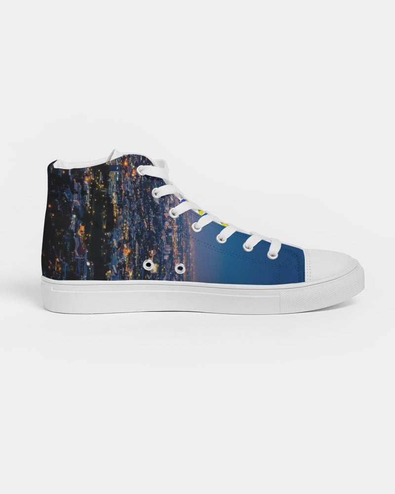 QuitoValantio!A taste of Los Angeles. Men's Hightop Canvas Shoe