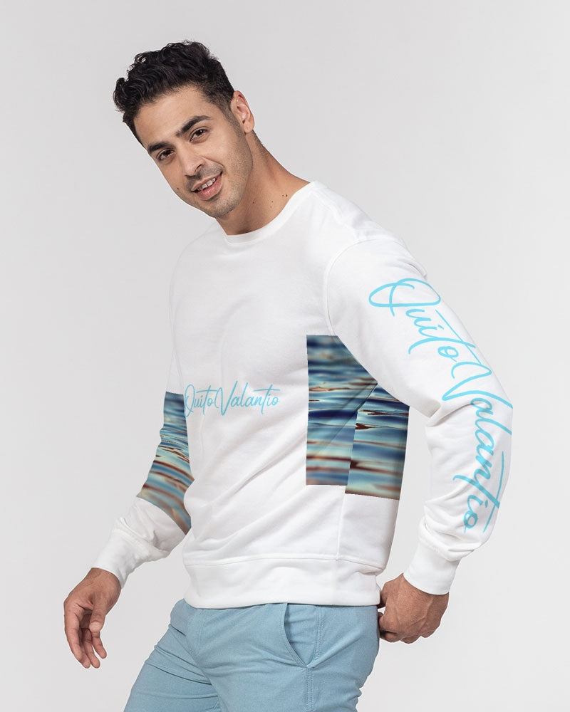 Quito Valantio!"Splash" Collection Men's Classic French Terry Crewneck Pullover